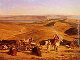 Encampment Canvas Paintings - The Desert Encampment